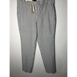 J.CREW  Women’s  Navy/White /grey wide leg / Ankle Cotton  Pants Sz 10 T